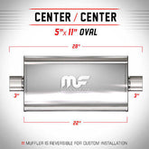 Universal Muffler/Silencer 3 C/C Oval 5 x 11 | #12579 | MagnaFlow